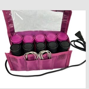 Remington Compact Dual Worldwide Voltage Travel Hair Setter Hot Rollers Fuchsia